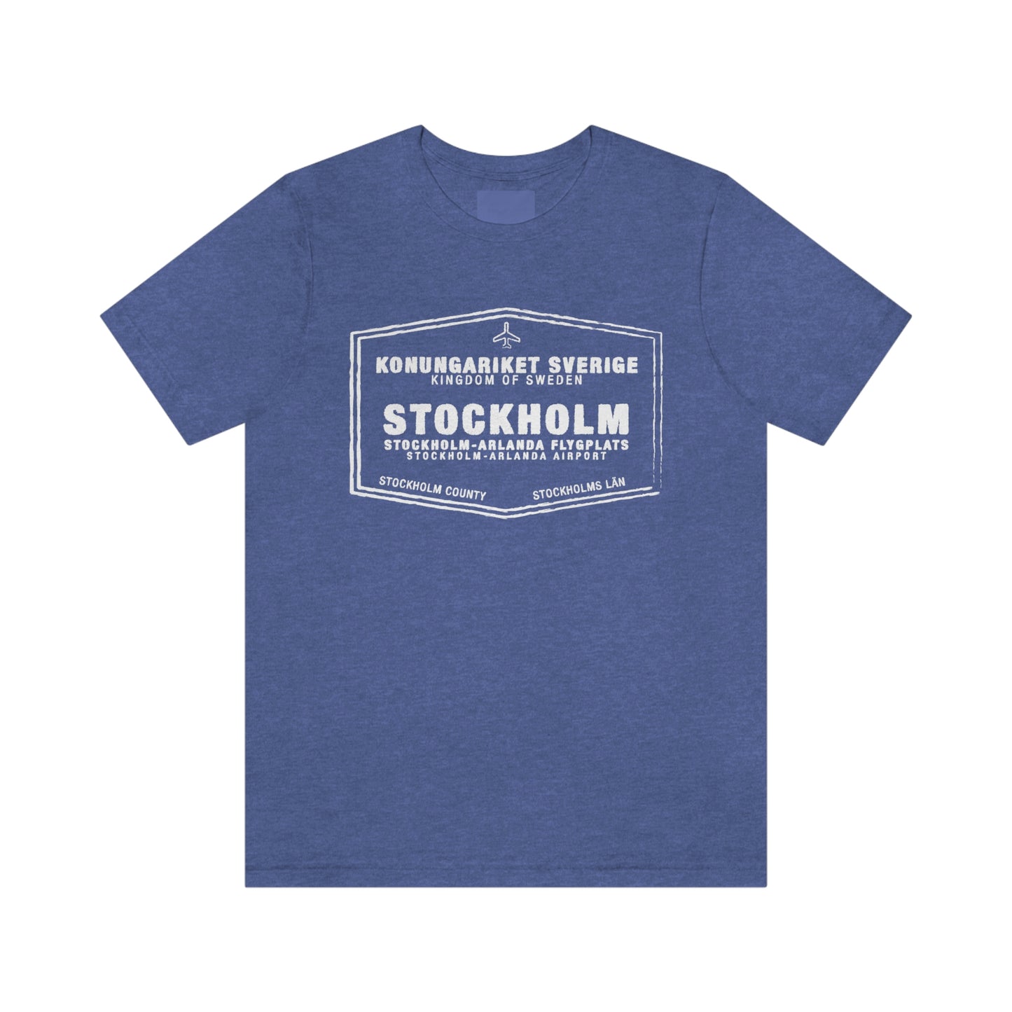 Stockholm Sweden Passport Stamp Vacation Travel Unisex T-shirt