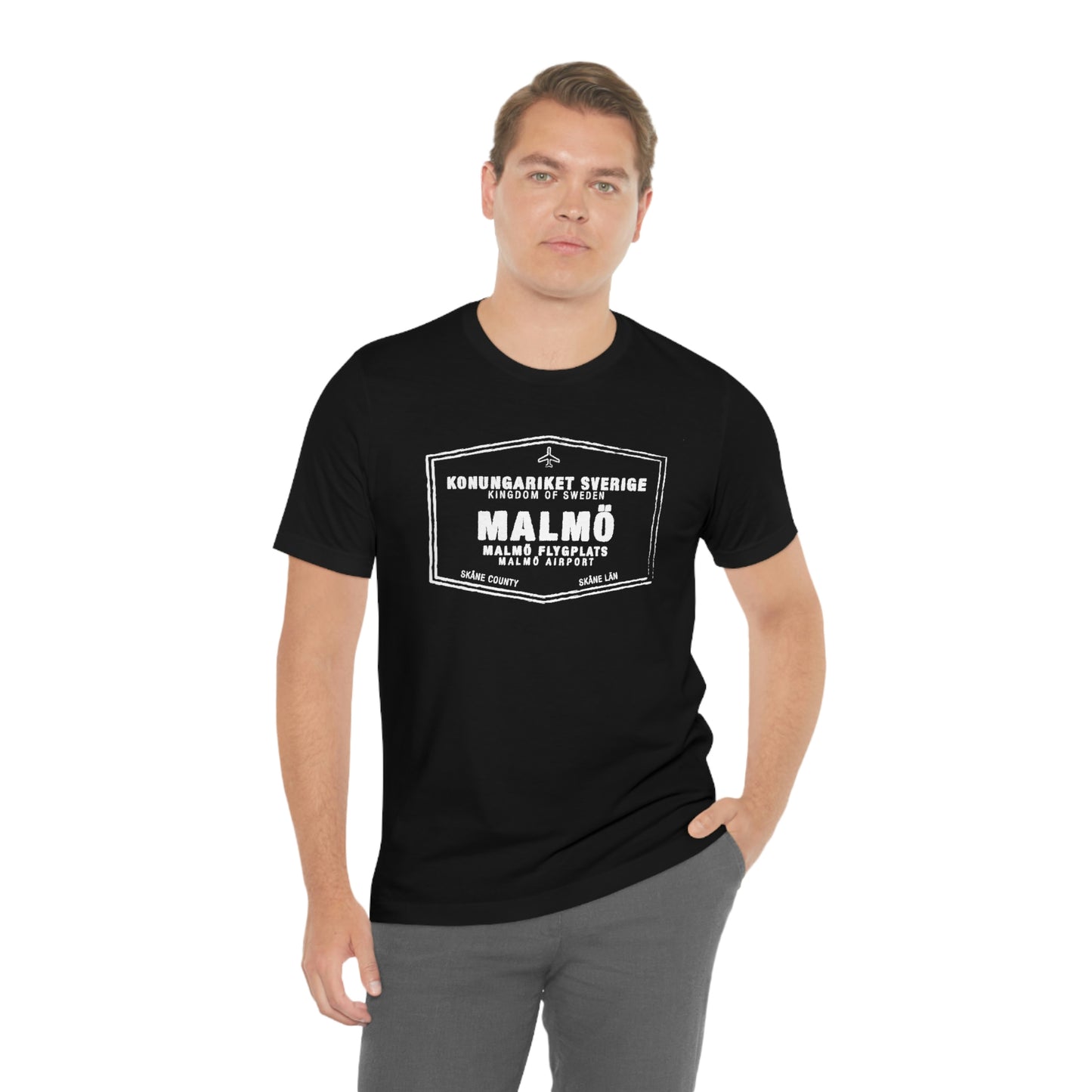 Malmo Sweden Passport Stamp Vacation Travel Unisex T-shirt