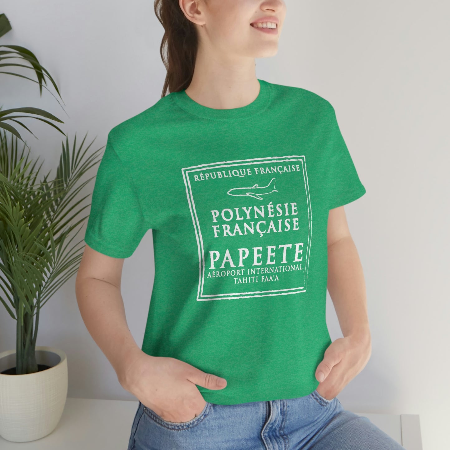 Papeete Tahiti Passport Stamp Vacation Travel T-shirt Unisex