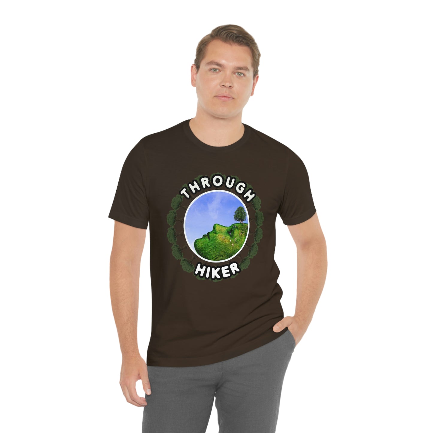 Trail Thru Hiker and Backpacker Camping Unisex Jersey Short Sleeve Tee