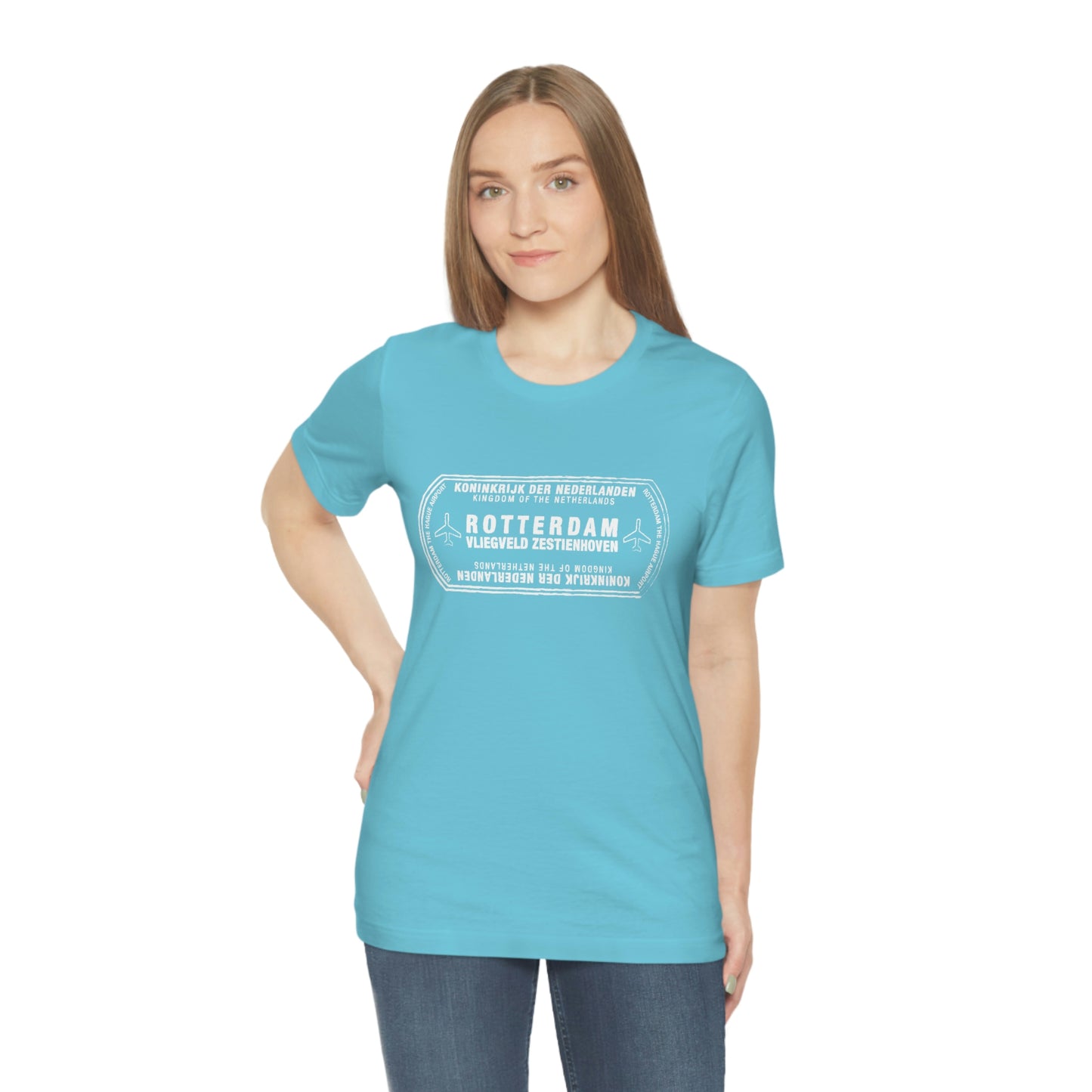 Rotterdam Netherlands Passport Stamp Vacation Travel Unisex T-shirt