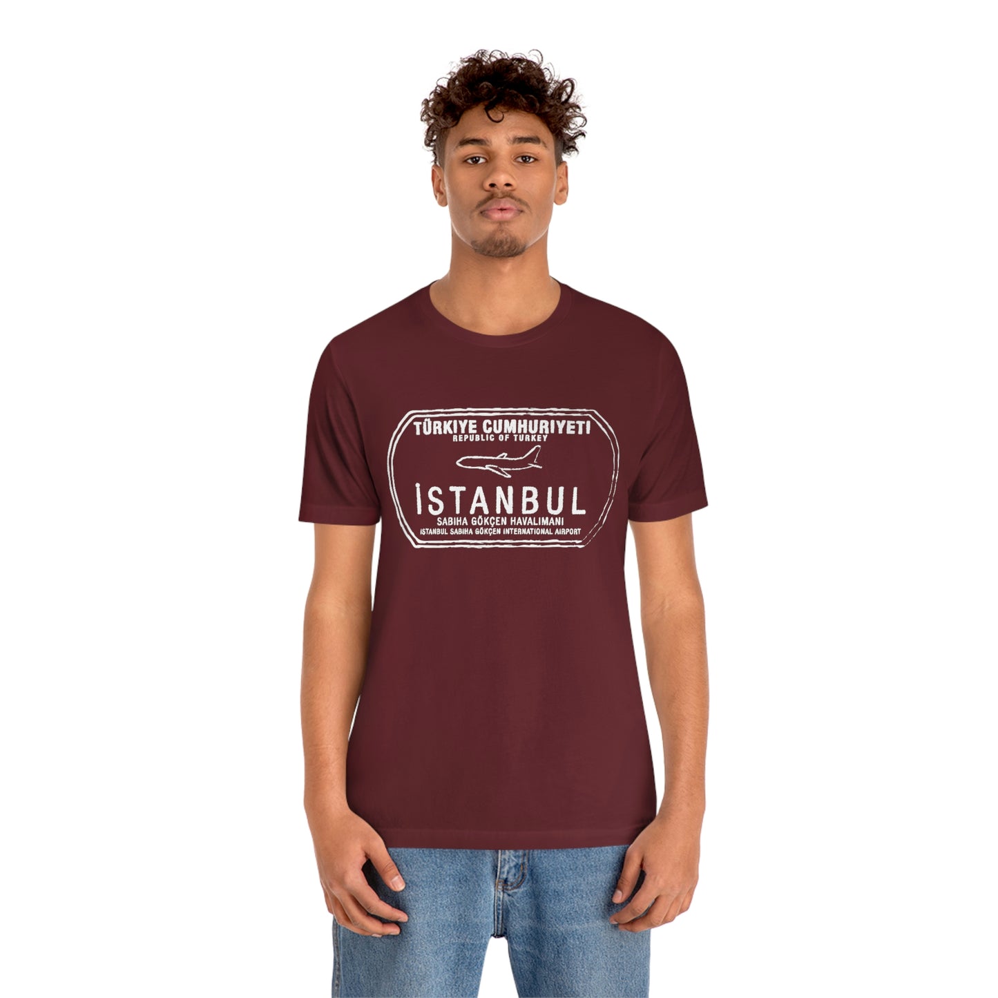 Istanbul Sabiha Gökçen International Airport Passport Stamp Vacation Travel Unisex T-shirt