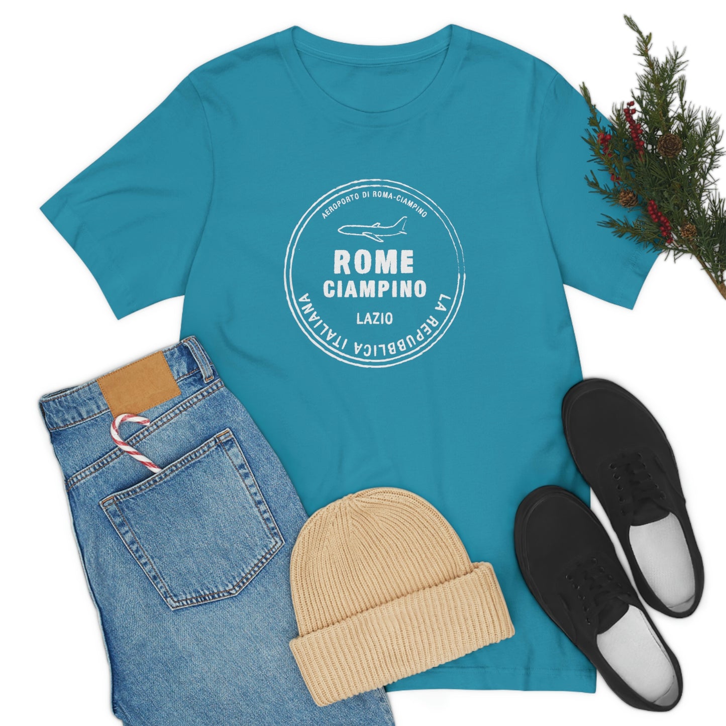 Rome Italy Passport Stamp Vacation Travel Unisex T-shirt