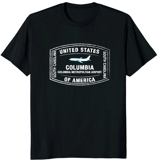 Columbia SC USA Airport Passport Stamp Holiday Travel T-shirt