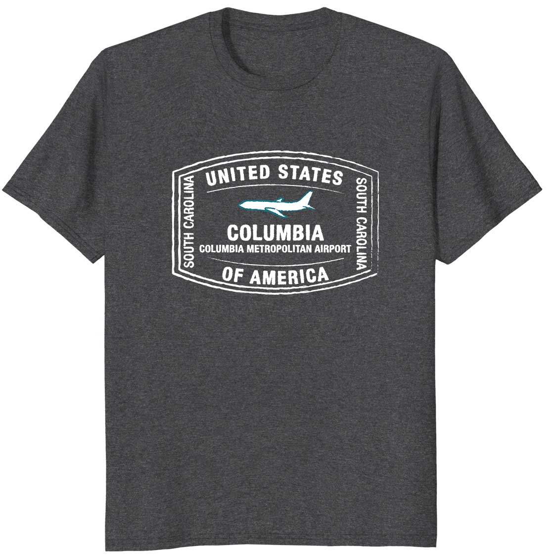 Columbia SC USA Airport Passport Stamp Holiday Travel T-shirt