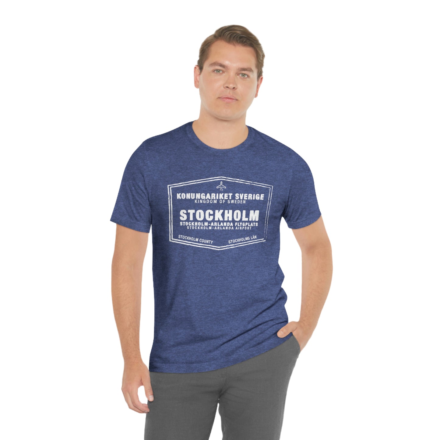 Stockholm Sweden Passport Stamp Vacation Travel Unisex T-shirt