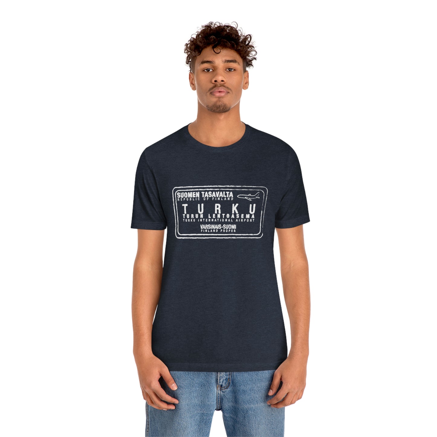 Turku Finland Passport Stamp Vacation Travel Unisex T-shirt