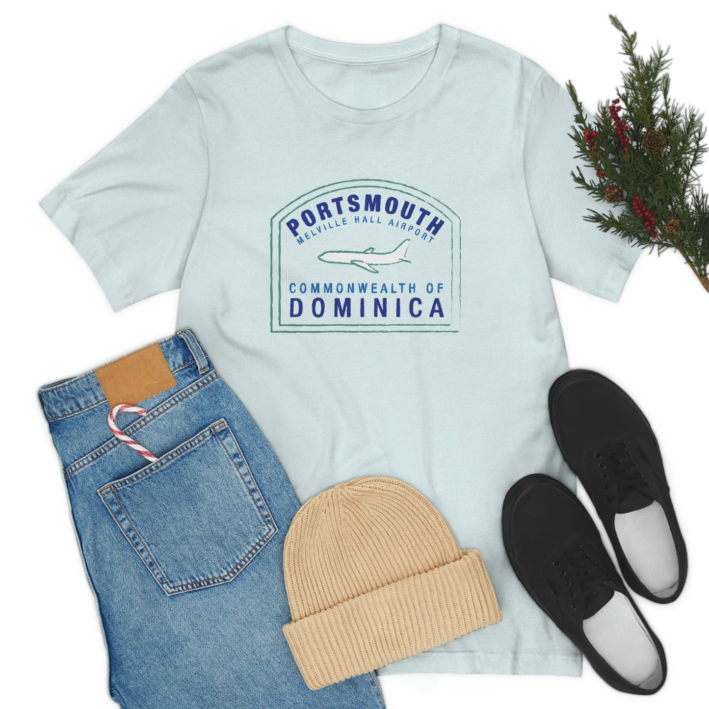 Portsmouth Dominica Passport Stamp Vacation Travel Unisex T-shirt