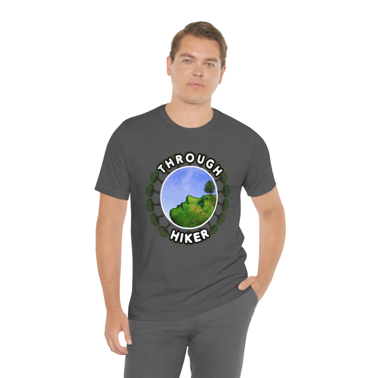 Trail Thru Hiker and Backpacker Camping Unisex Jersey Short Sleeve Tee