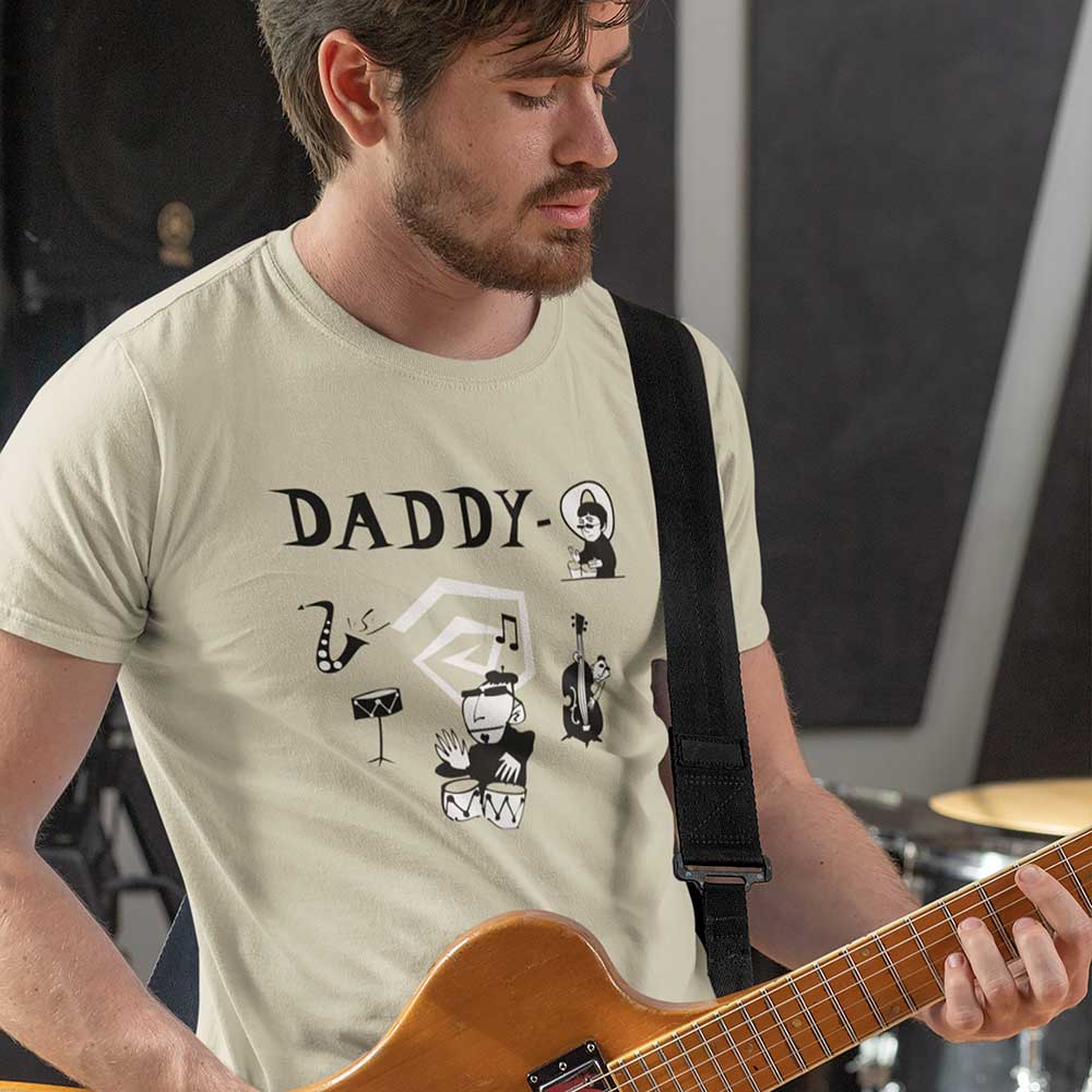 Father's Day Shirt - Cool Daddy-O Beatnik Heavy Cotton Tee Light Colors