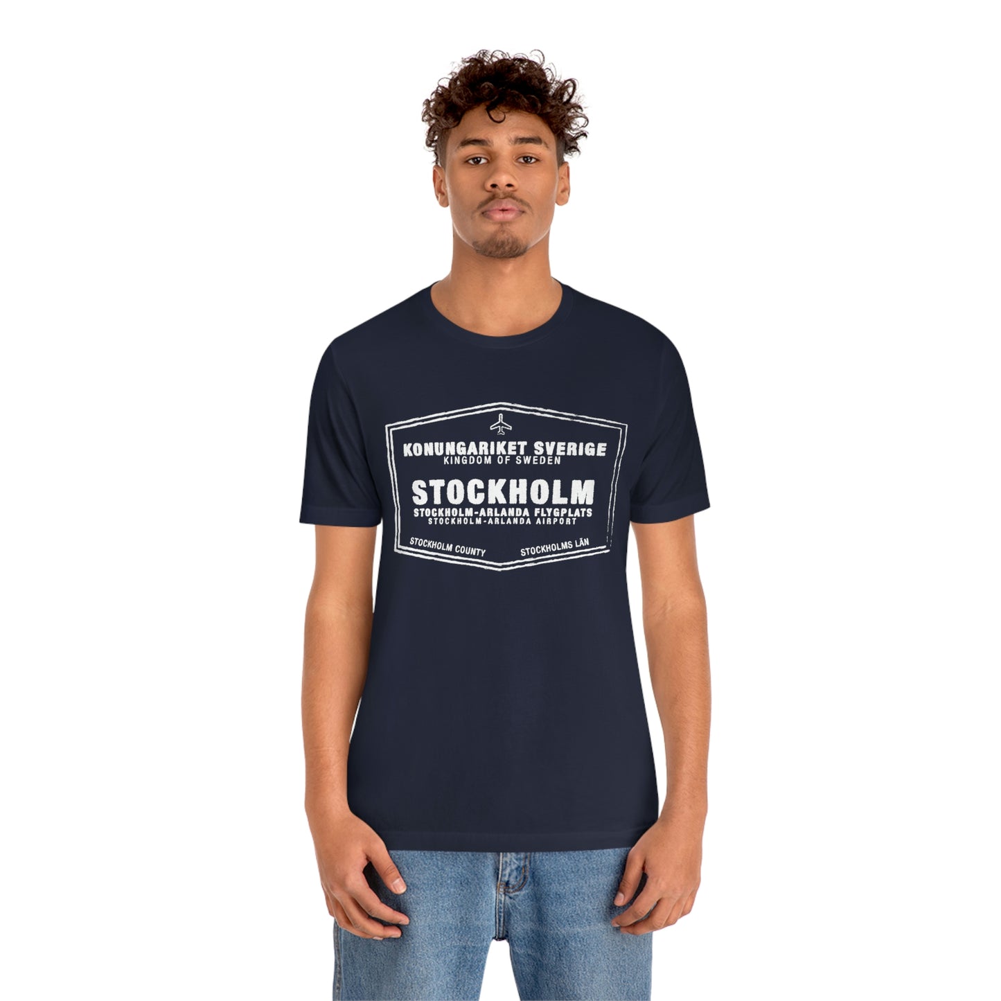 Stockholm Sweden Passport Stamp Vacation Travel Unisex T-shirt