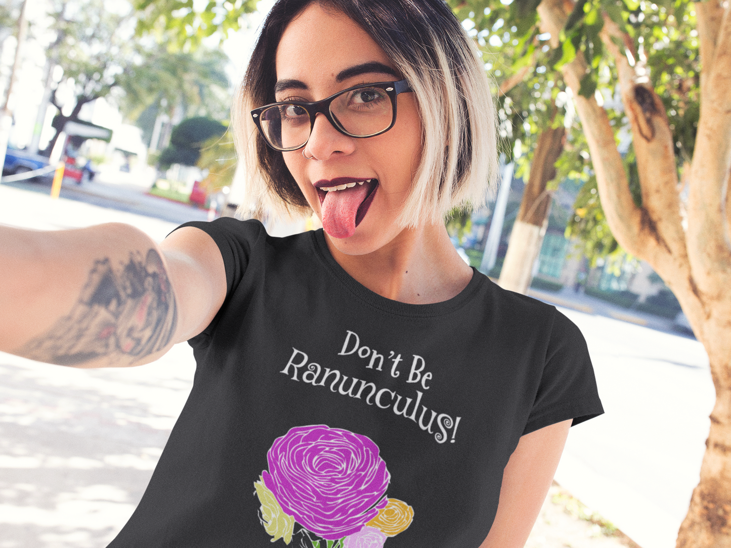 Don't Be Ranunculus - Funny Gardening Colorful Unisex Softstyle T-Shirt