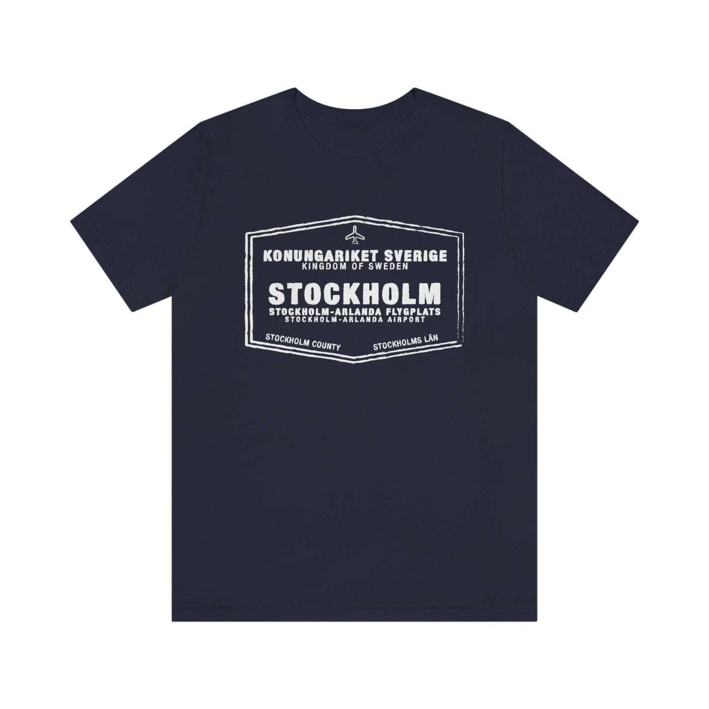 Stockholm Sweden Passport Stamp Vacation Travel Unisex T-shirt