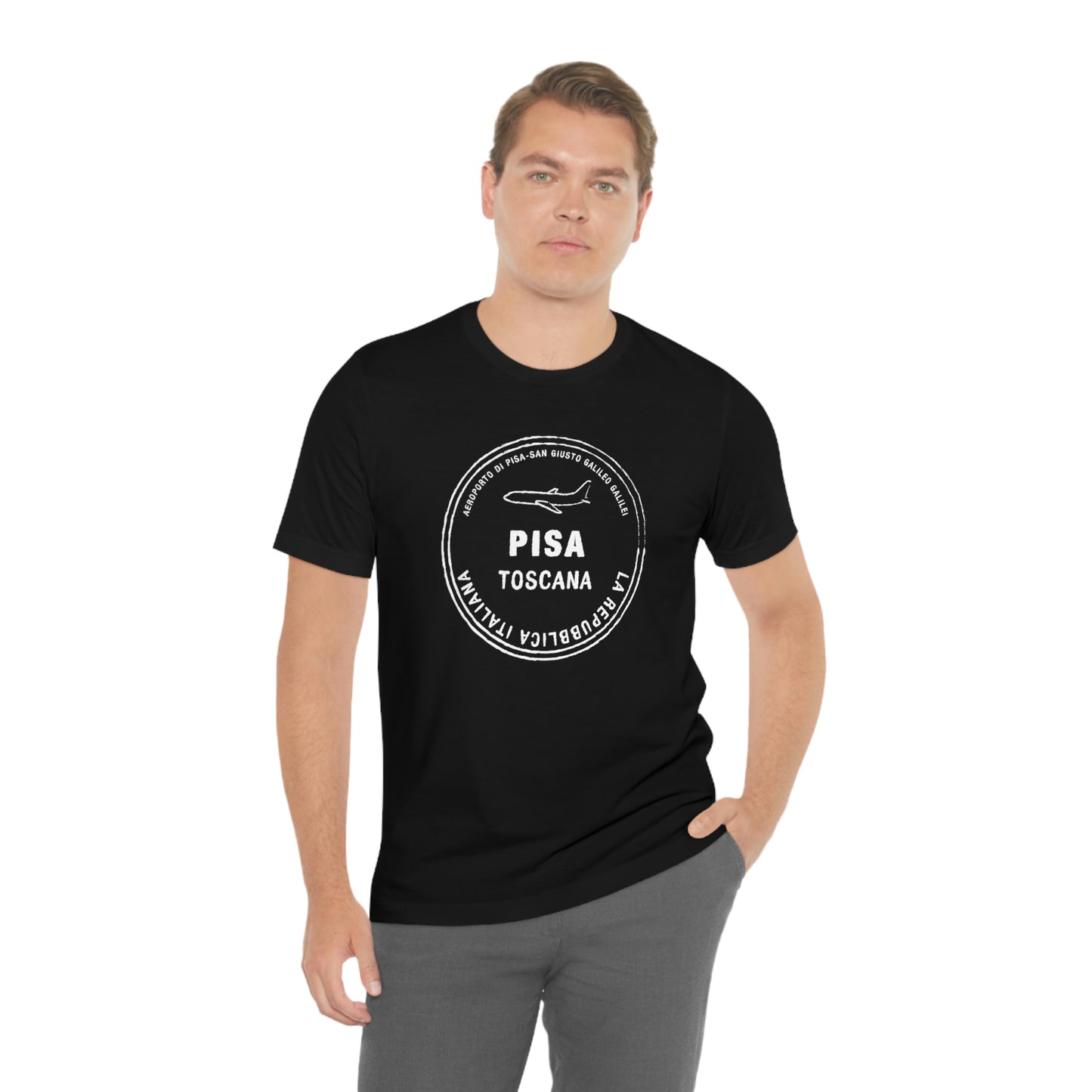 Pisa Italy Passport Stamp Vacation Travel Souvenir Unisex T-shirt