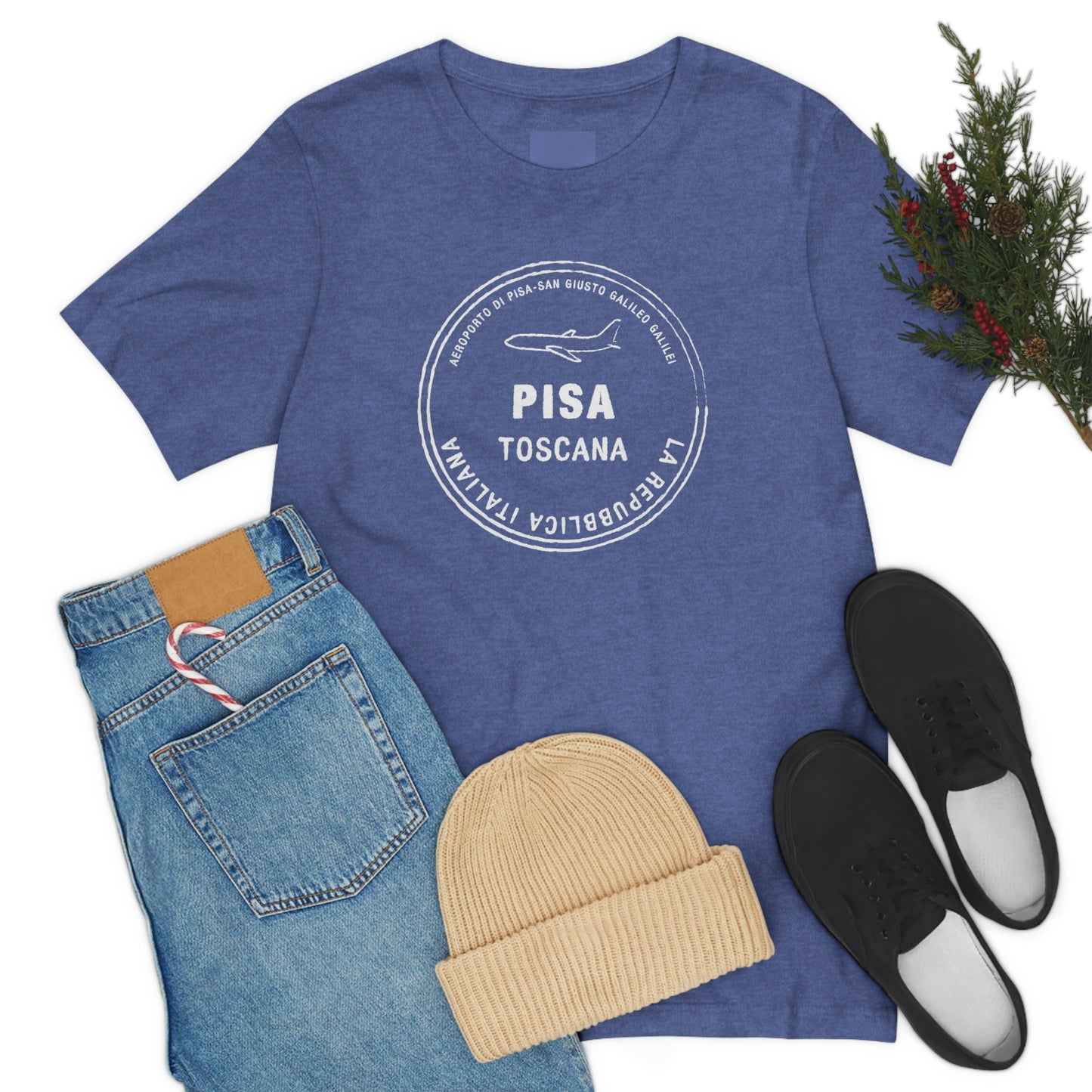 Pisa Italy Passport Stamp Vacation Travel Souvenir Unisex T-shirt