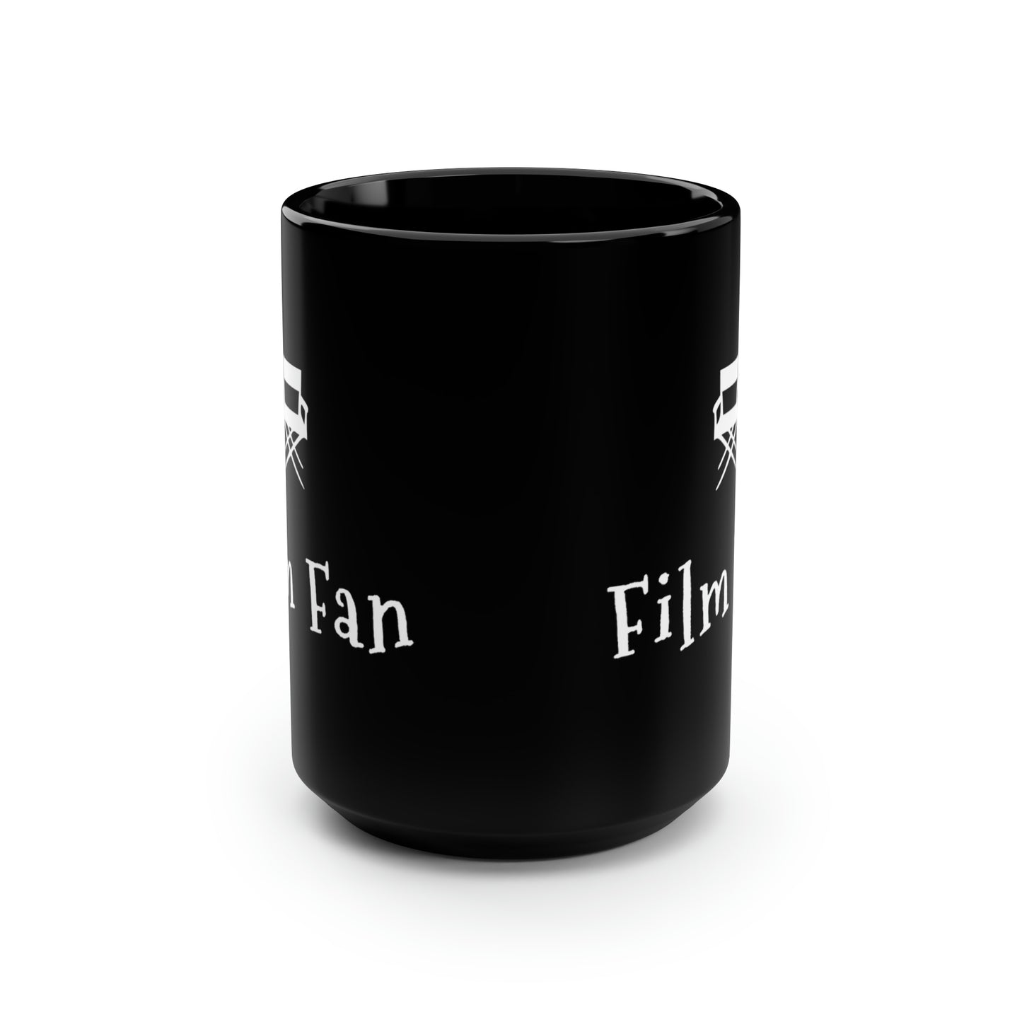 Film Fan Coffee or Tea Gift for Movie Lovers and Film Buffs - Black Mug, 15oz