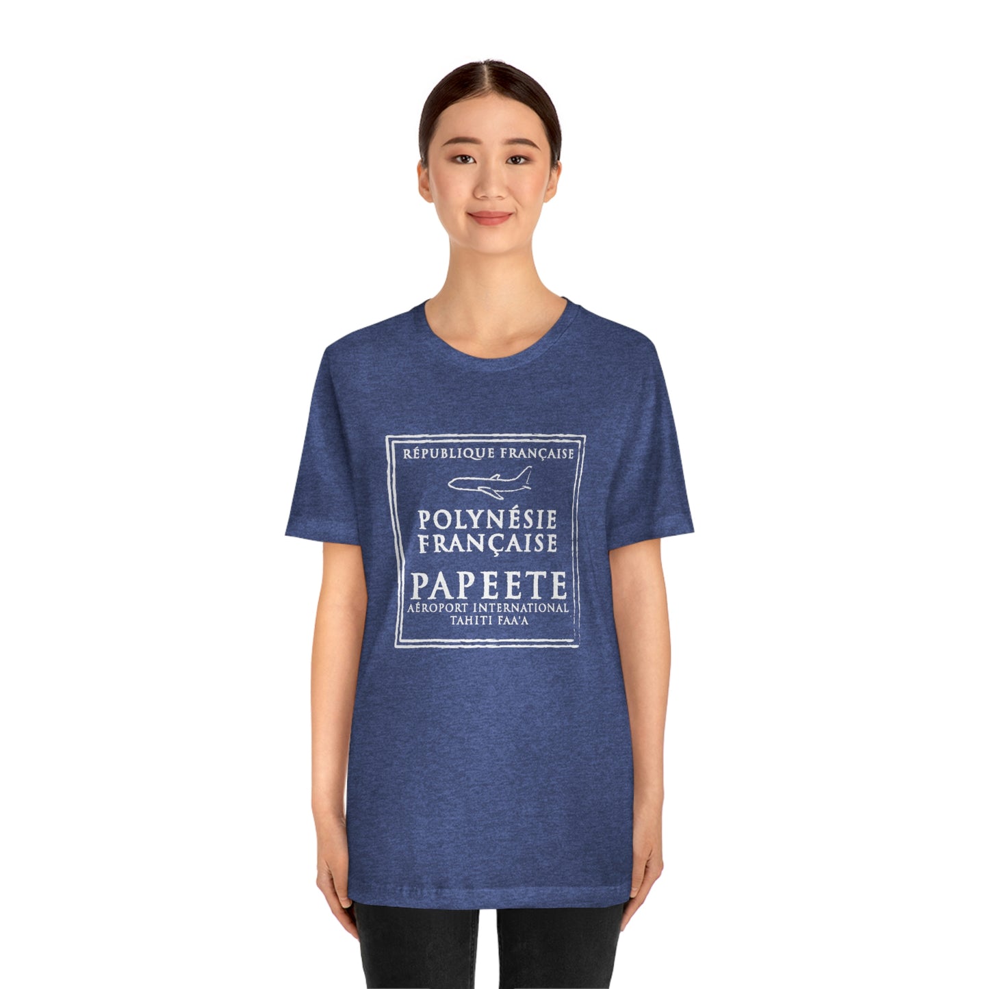 Papeete Tahiti Passport Stamp Vacation Travel T-shirt Unisex