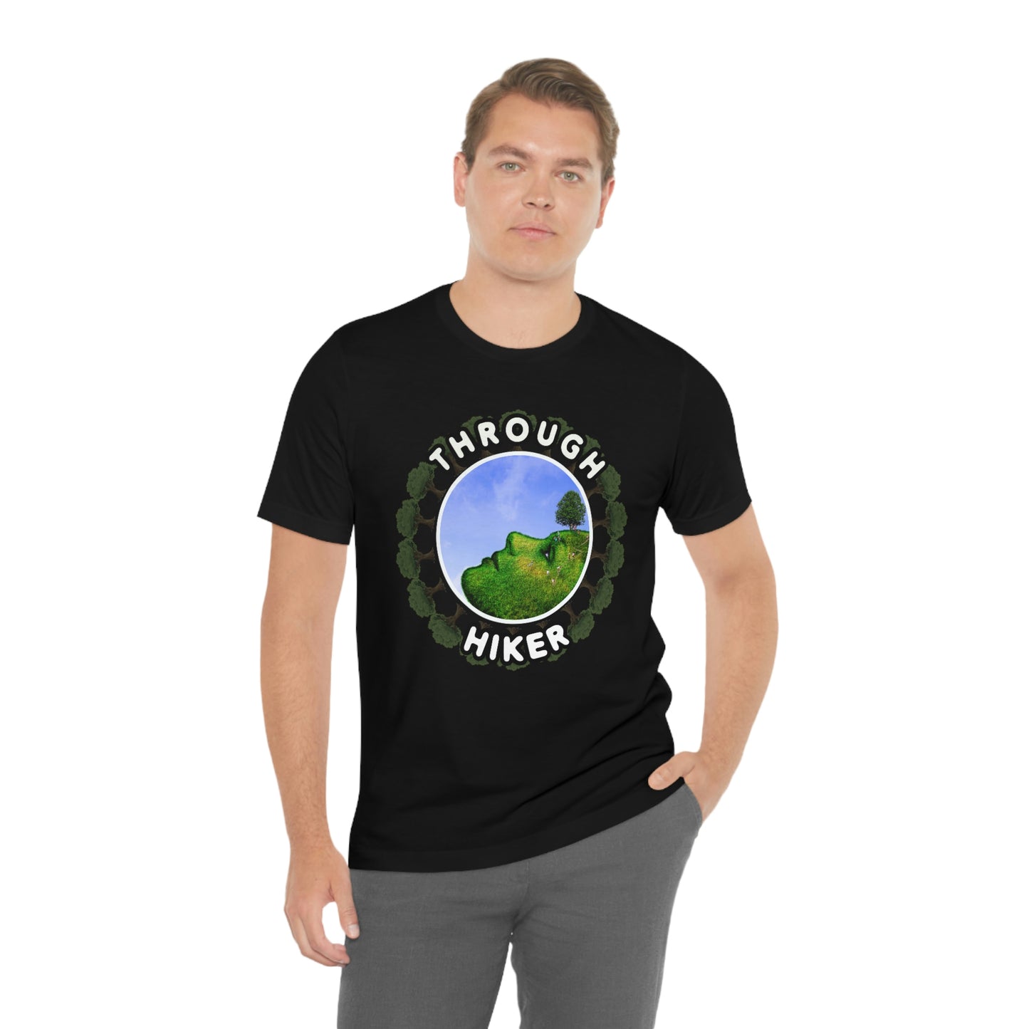 Trail Thru Hiker and Backpacker Camping Unisex Jersey Short Sleeve Tee