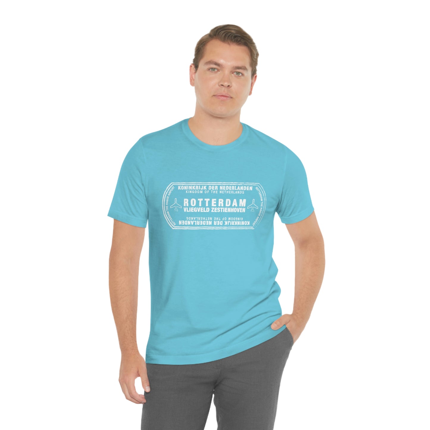 Rotterdam Netherlands Passport Stamp Vacation Travel Unisex T-shirt