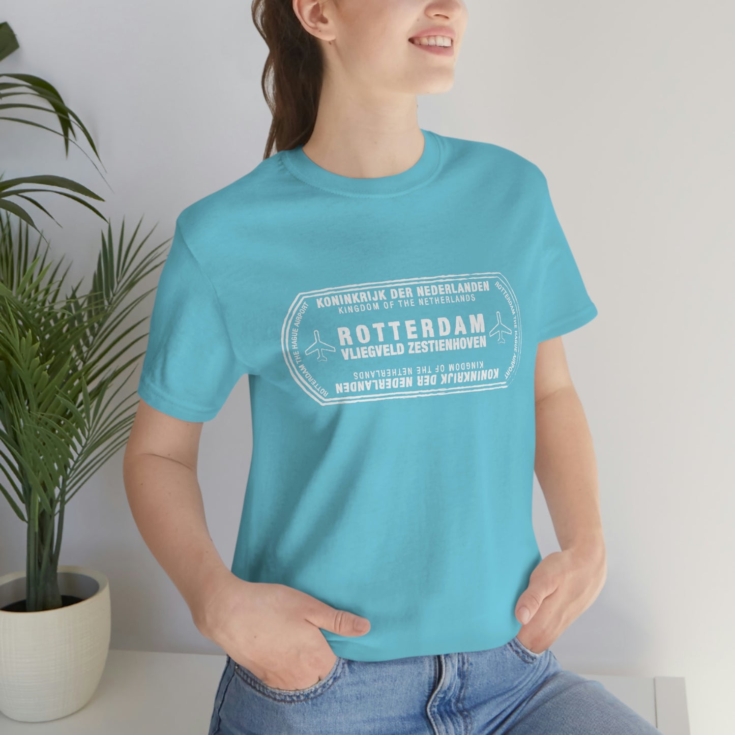 Rotterdam Netherlands Passport Stamp Vacation Travel Unisex T-shirt