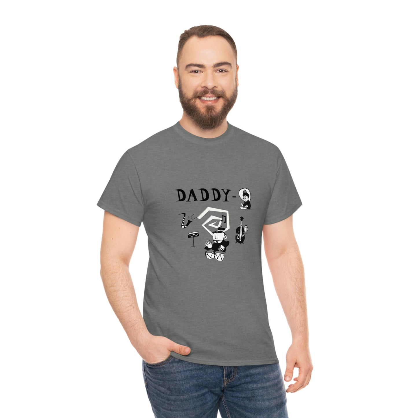 Father's Day Shirt - Cool Daddy-O Beatnik Heavy Cotton Tee Light Colors