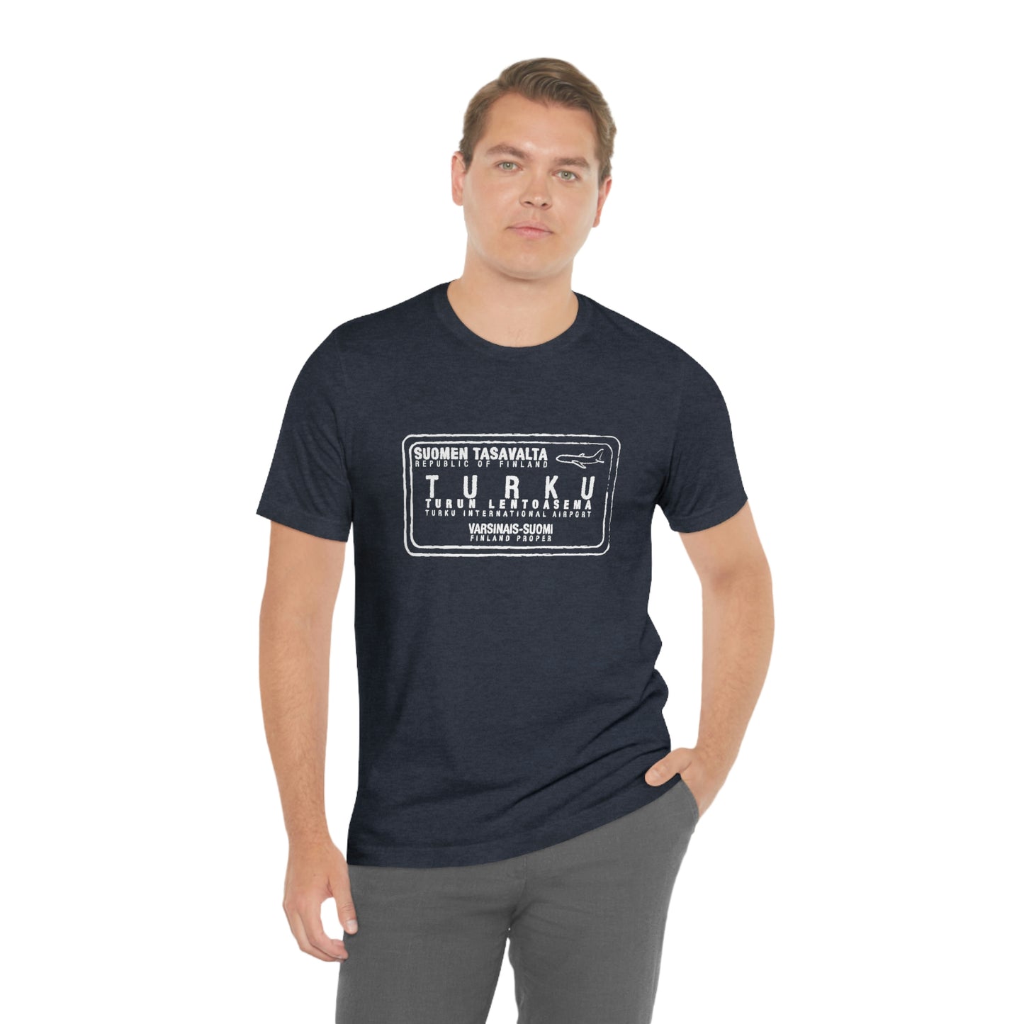 Turku Finland Passport Stamp Vacation Travel Unisex T-shirt