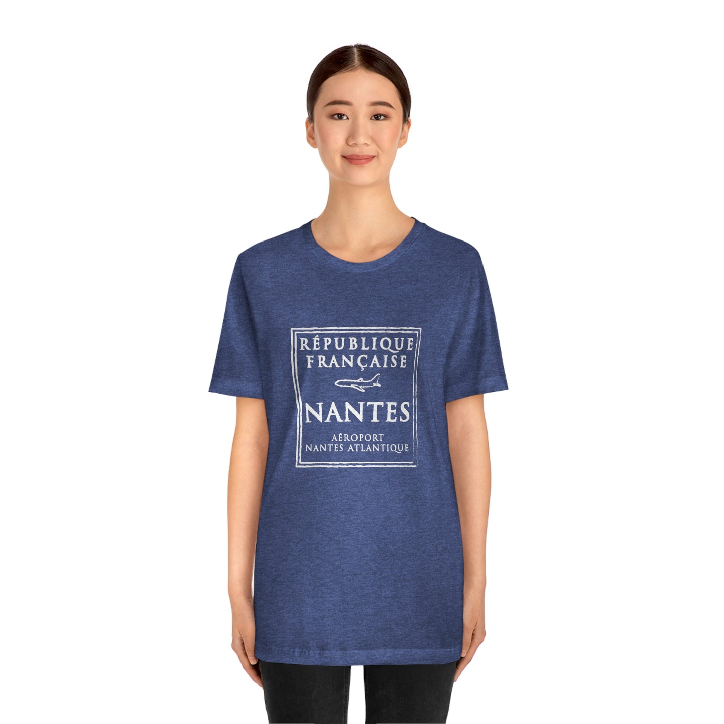 Nantes France Passport Stamp Vacation Travel Souvenir Unisex T-shirt