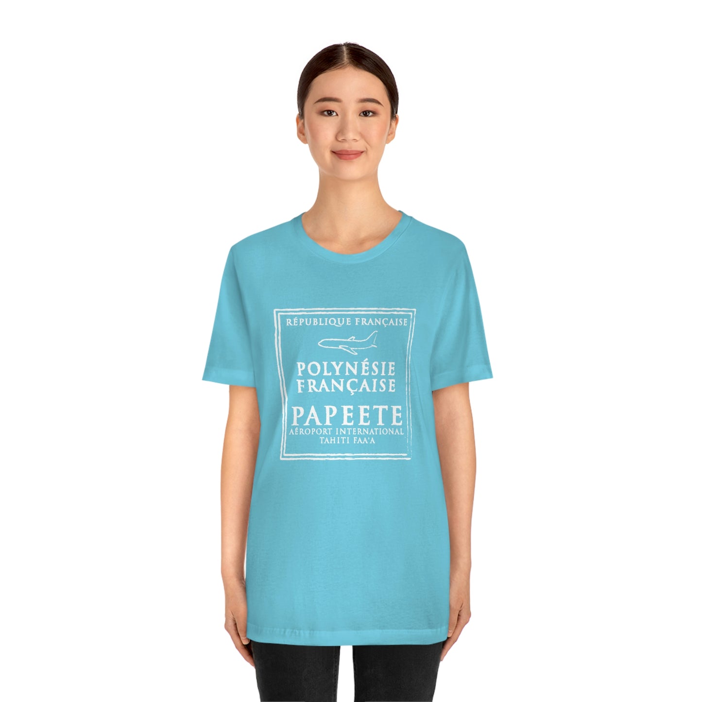 Papeete Tahiti Passport Stamp Vacation Travel T-shirt Unisex