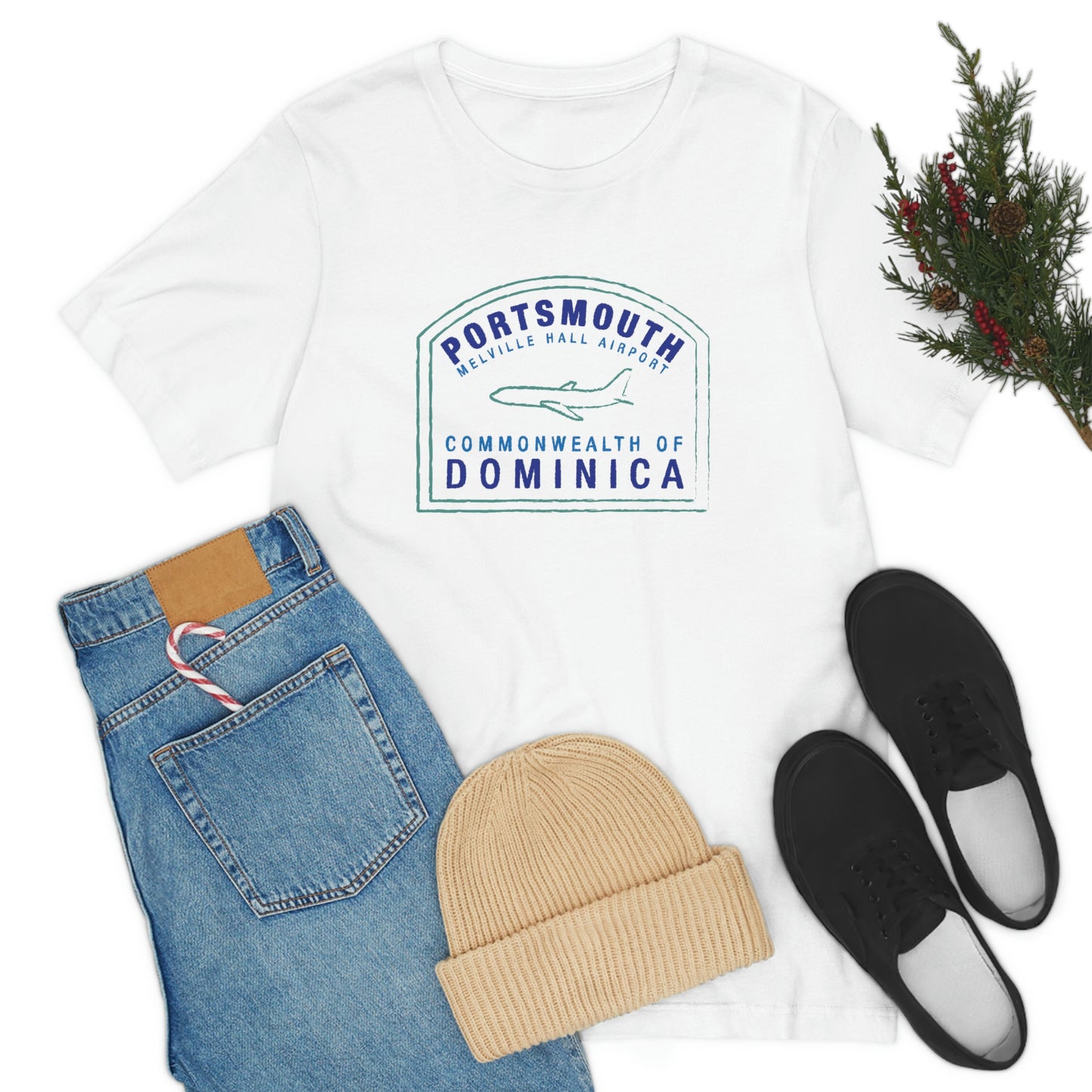 Portsmouth Dominica Passport Stamp Vacation Travel Unisex T-shirt