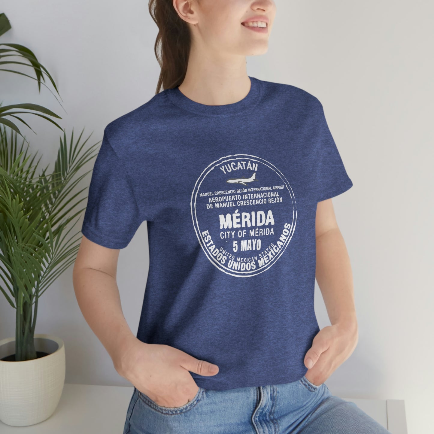 Merida Mexico May 5 Passport Stamp Travel Unisex T-shirt