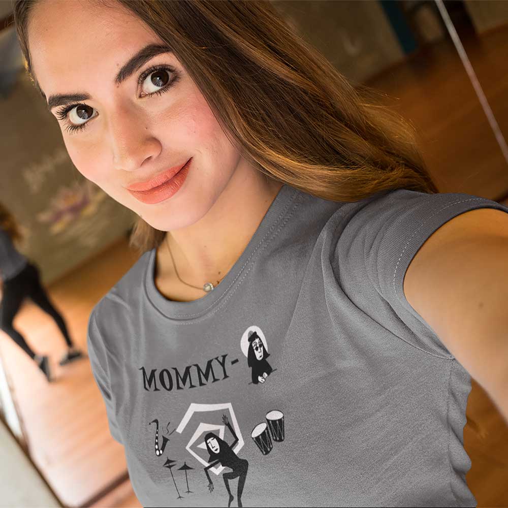 Mother's Day T-shirt - Cool Mommy-O Beatnik Dancer Women's Softstyle Light Bkg