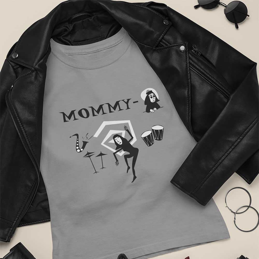 Mother's Day T-shirt - Cool Mommy-O Beatnik Dancer Women's Softstyle Light Bkg