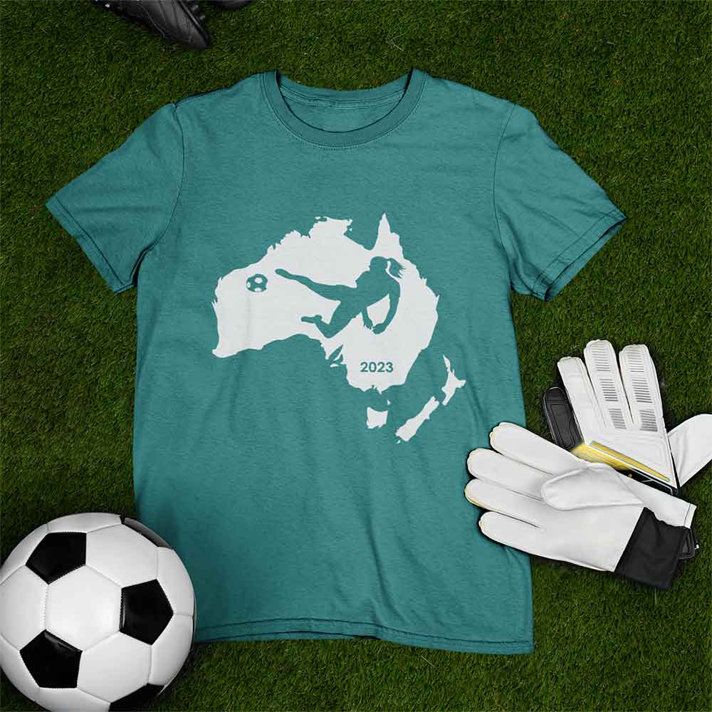 Womens and Girls Volley Kicking Soccer Ball for 2023 Teams Unisex Softstyle T-Shirt